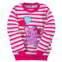 20-782203 "Elephant" Джемпер для девочки, 2-5 лет, полоска\малиновый 20-782203 "Elephant" Джемпер для девочки, 2-5 лет, полоска\малиновый